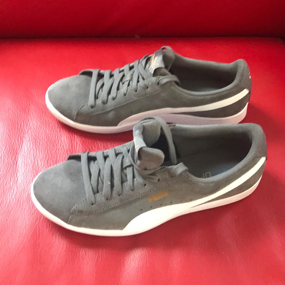 Puma 8,5 new leather grey white comfortable!